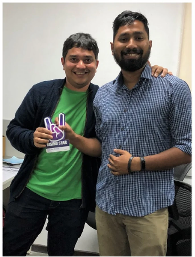 Evan D'Souza receiving Smart Retail Rising Star recognition at Paytm in 2019